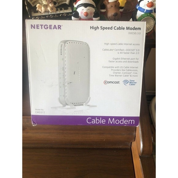 New NETGEAR CMD31T-100NAS High Speed Cable Modem DOCSIS 3.0 External Port IPv6 - Picture 1 of 12